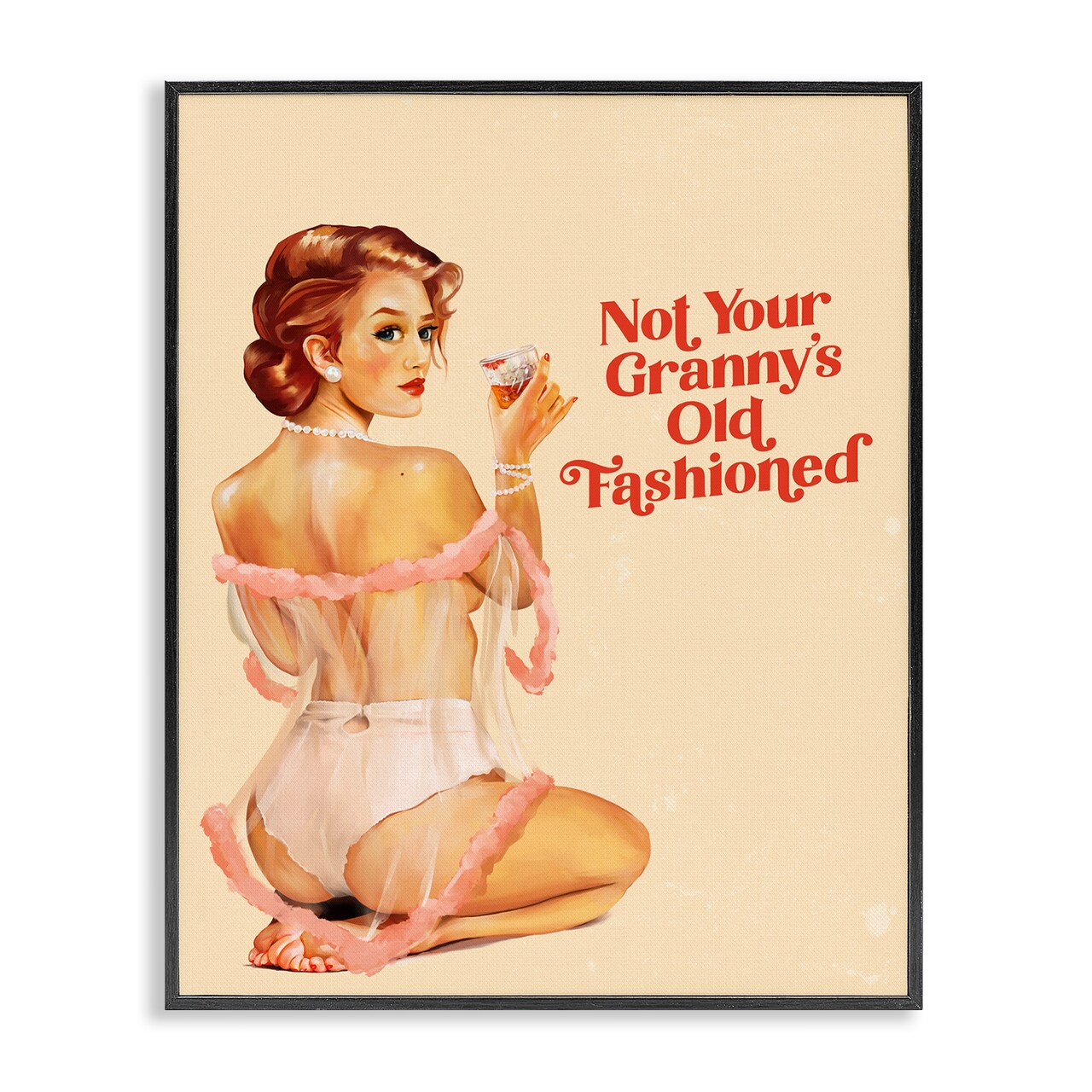 Stupell Industries Not Your Granny's Old Fashioned Framed Giclee Wall Art Design by The Whiskey Ginger